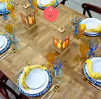 Tela azul estilo talavera