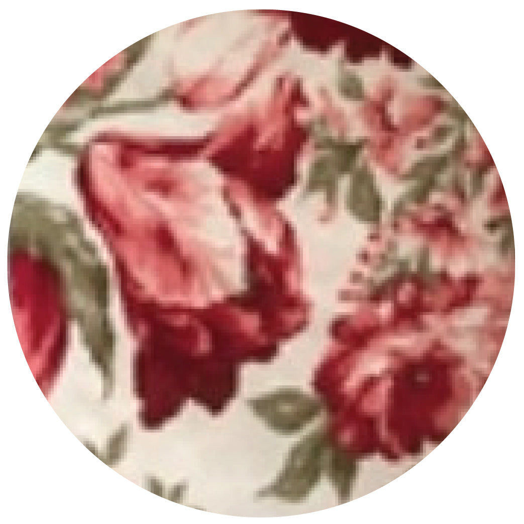 Flores rojas y rosas