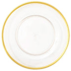 Transparente con filo dorado