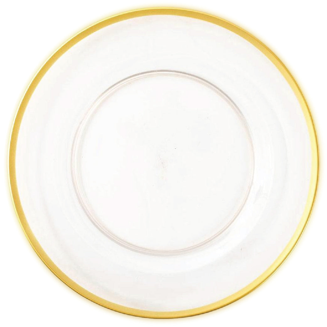 Transparente con filo dorado