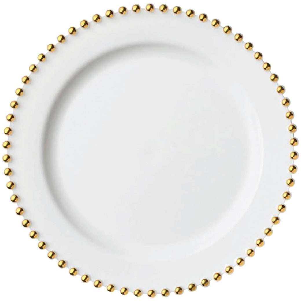 Blanco puntos dorados