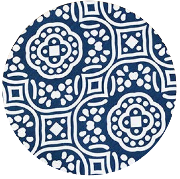 Tela azul estilo talavera