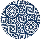 Tela azul estilo talavera